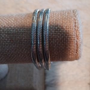 Silvertone snake chain bracelet